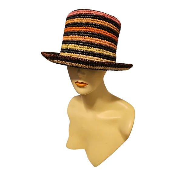 Greenpacha Handwoven Multicolor Boho Bucket Sun Hat Size Medium - Picture 1 of 12